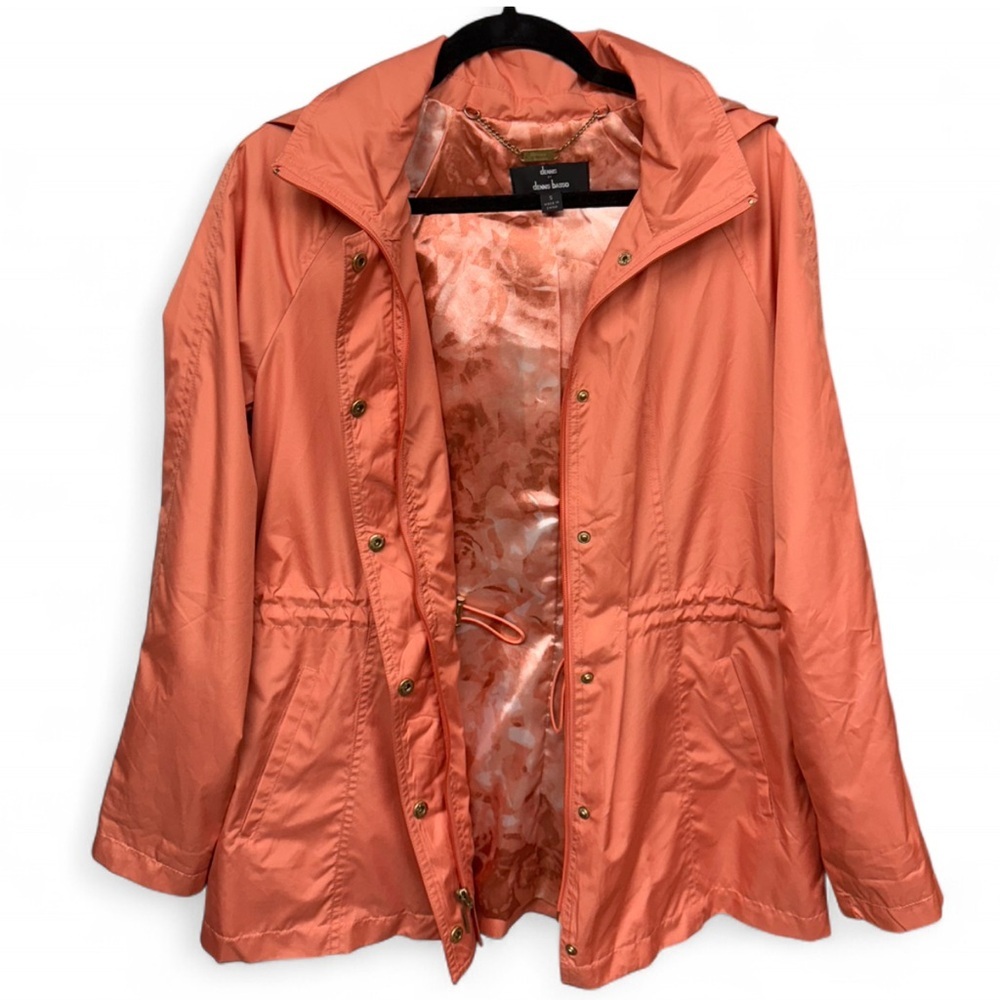 Dennis by Dennis Basso Water Resistant Anorak Jacket - Coral Pink - Size S